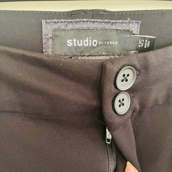 Torrid Studio Luxe Ponte Boot Cut Trousers in Black SZ 12 Short - Picture 4 of 8